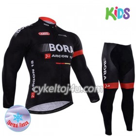 Cykeltrøje Langærmet + Cykelbukser 2017 Bora-Hansgrohe Børn N003 Vinter Thermal Fleece